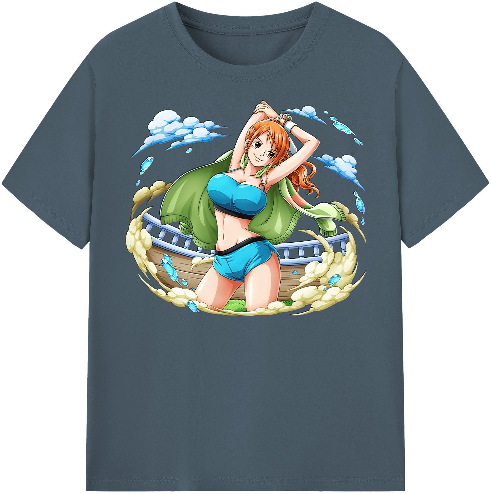 ワンピース ナミ ONE PIECE Nami 綿100％半袖Tシャツ（フロントプリント）